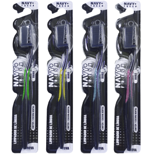 ESCOVA DENTAL ADULTO DURA C/ 12UN  BLACK 4047