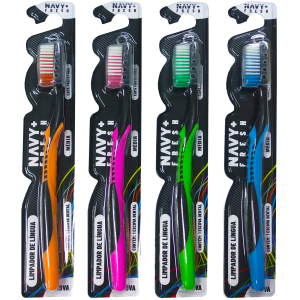 ESCOVA DENTAL ADULTO MÉDIA C/ 12UN  BLACK 4053